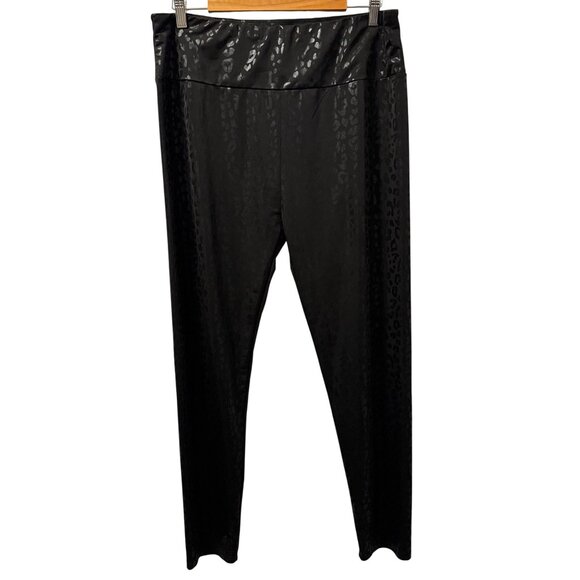 Shirley Legging Sz 3XL Black Leopard Print Leggings Polyester & Spandex - Picture 3 of 12